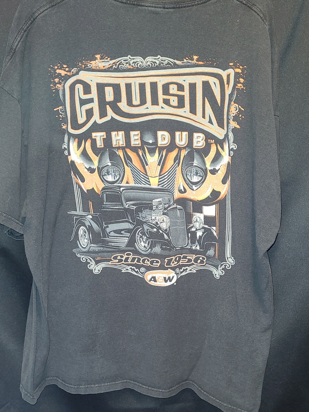 Vintage A&W Cruisin' The Dub Men's Black Graphic T-Shirt